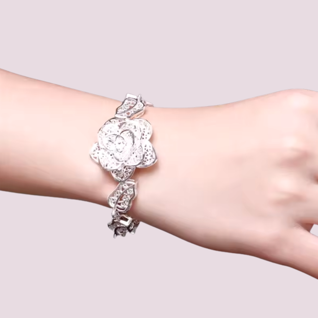 Acero y Plata S925 – Pulsera "Flor Imperial" – LM®