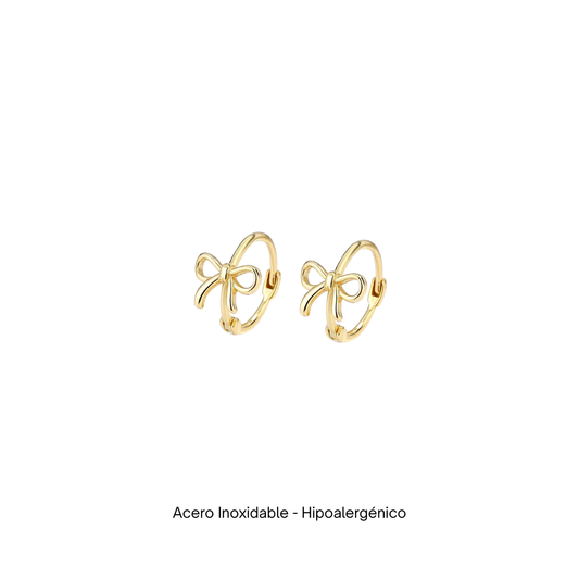 Acero inoxidable - Pendientes Mini Lazo - LM®
