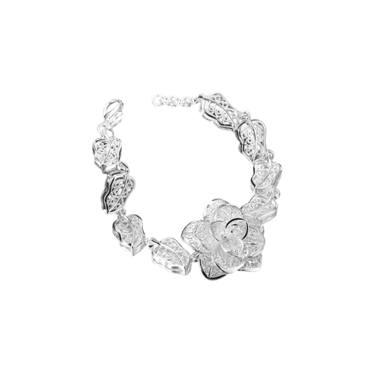 Acero y Plata S925 – Pulsera "Flor Imperial" – LM®