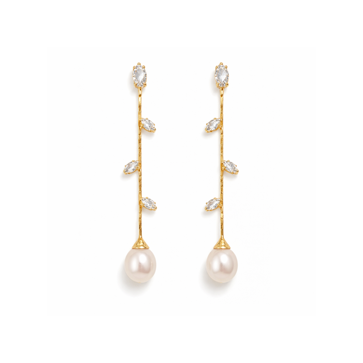 Oro 18K - Pendientes “Perla colgante” - LM®