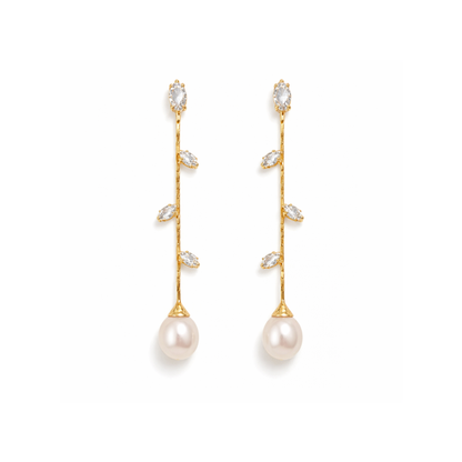 Oro 18K - Pendientes “Perla colgante” - LM®