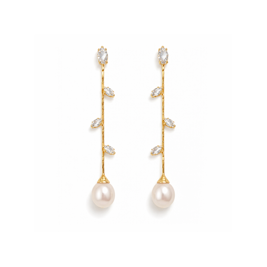 Oro 18K - Pendientes “Perla colgante” - LM®