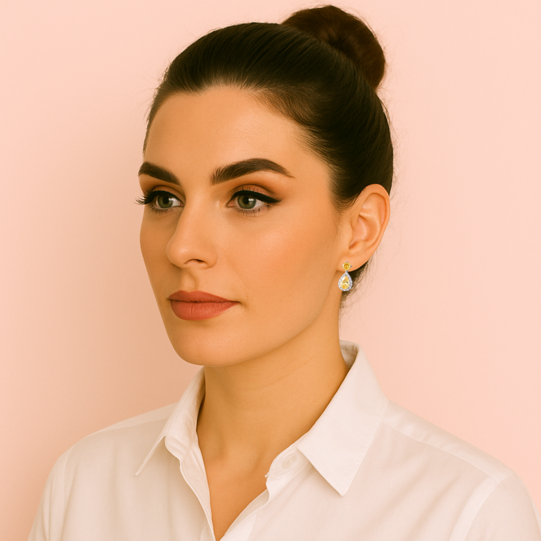 Acero y Plata S925 – Pendientes "Gotas de Sol" – LM®