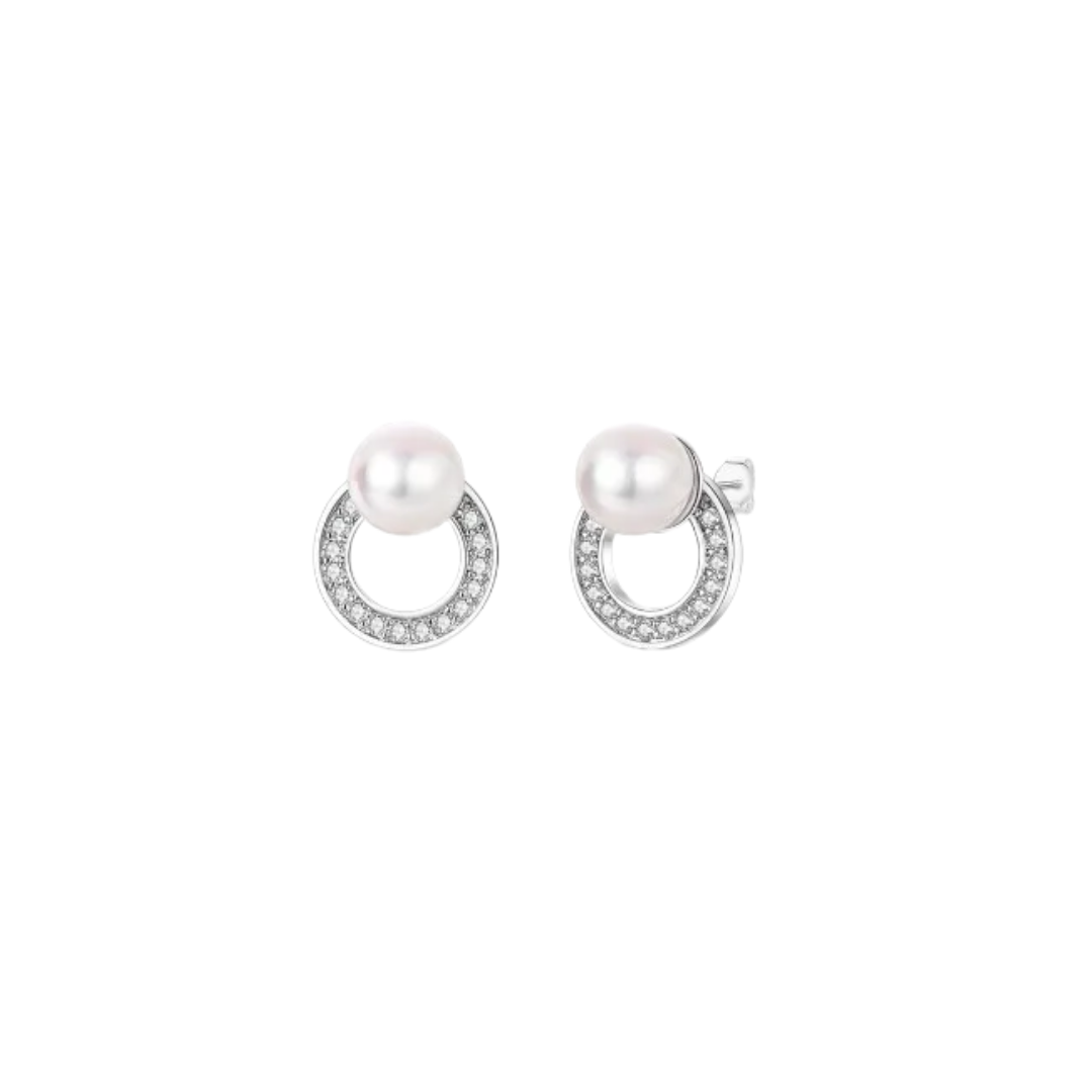 Acero y Plata S925 – Pendientes "Perla Eterna" – LM®