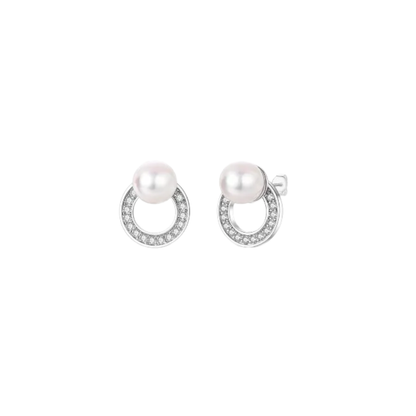 Acero y Plata S925 – Pendientes "Perla Eterna" – LM®