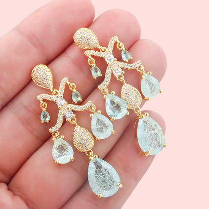 Acero Inoxidable - Pendientes “Aqua Dreams” – LM®