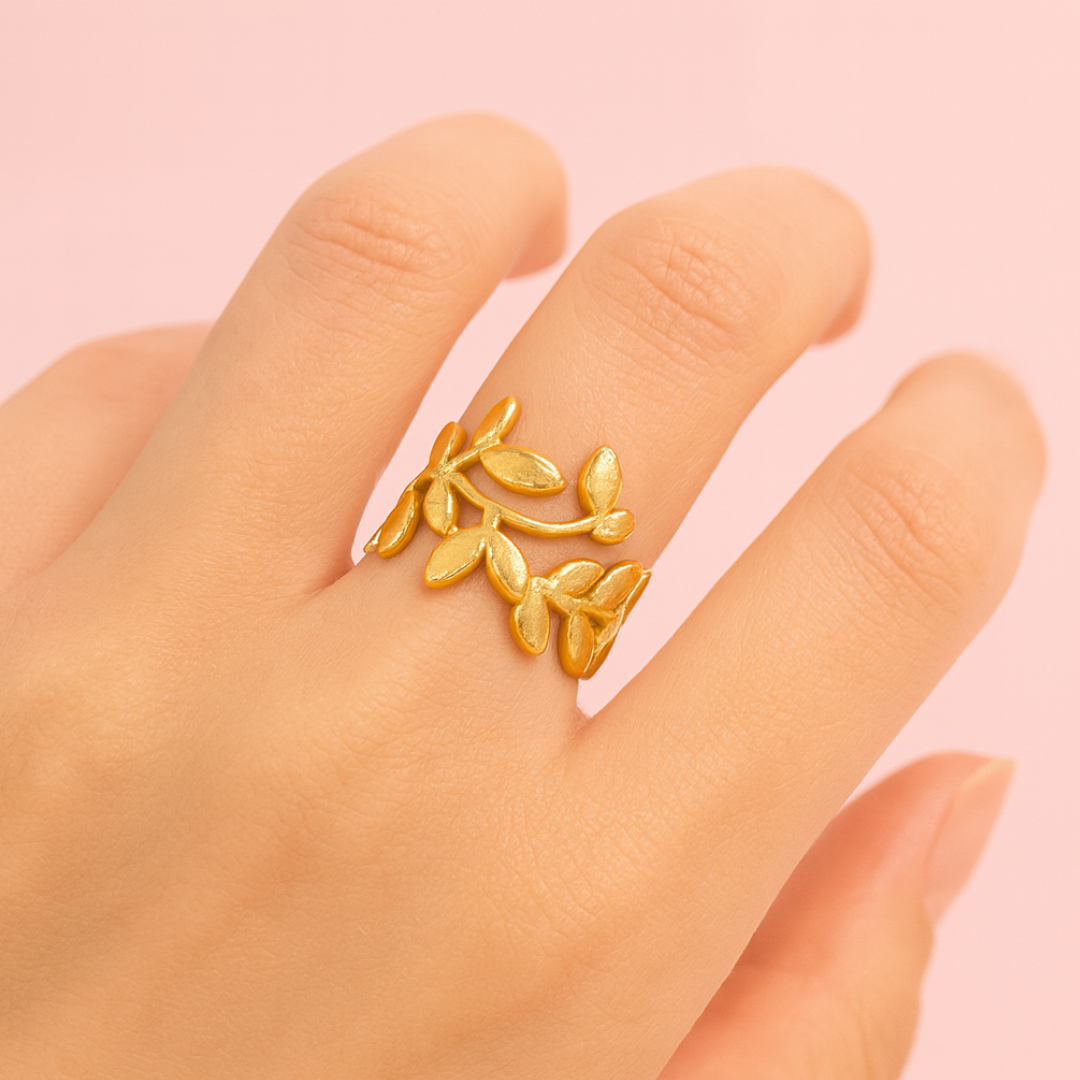 Oro 18K - Anillo “Hojas Eternas” - LM®