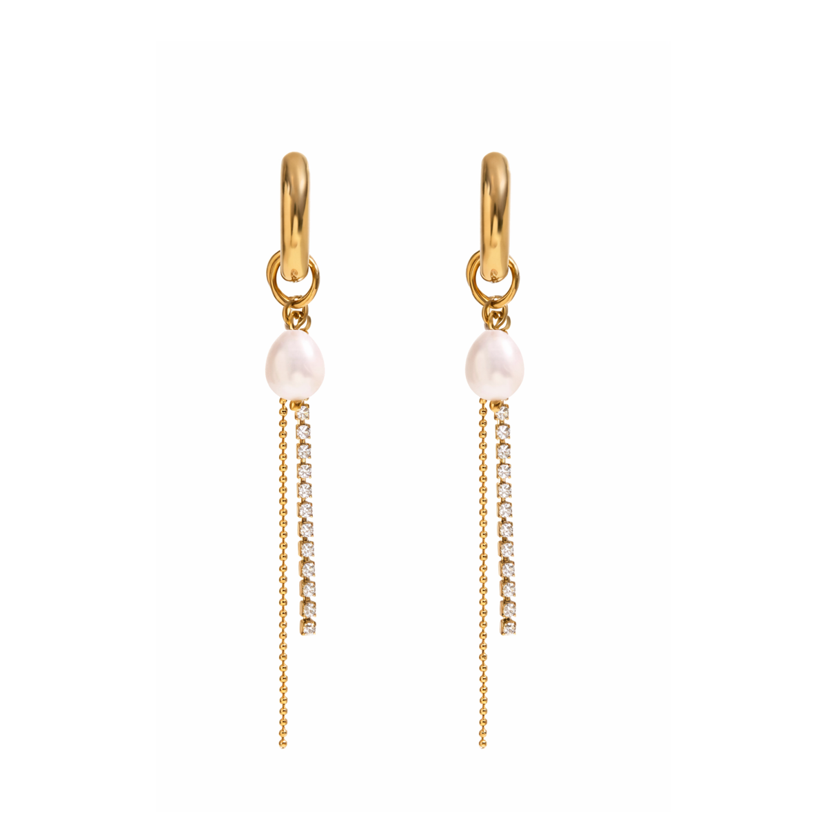 Oro 18K - Pendientes “Perla de Río” - LM®