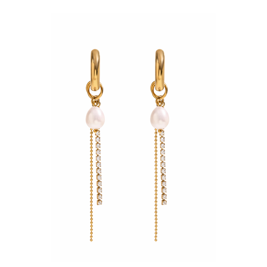 Oro 18K - Pendientes “Perla de Río” - LM®