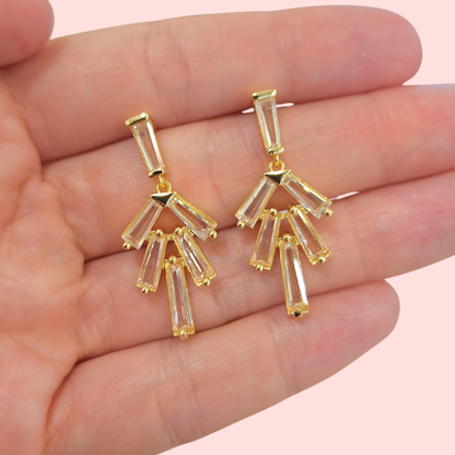 Acero inoxidable - Pendientes “Golden Fan” – LM®