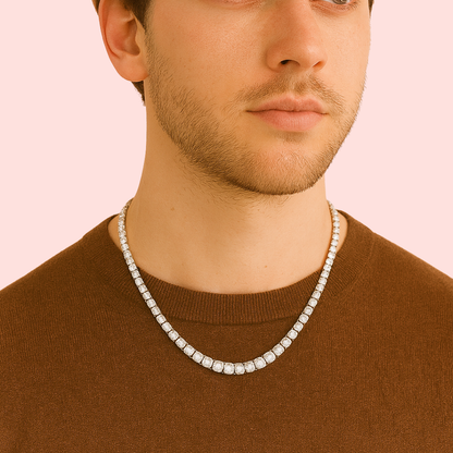 Acero y Plata S925 - Collar "Brillo Infinito" - LM®