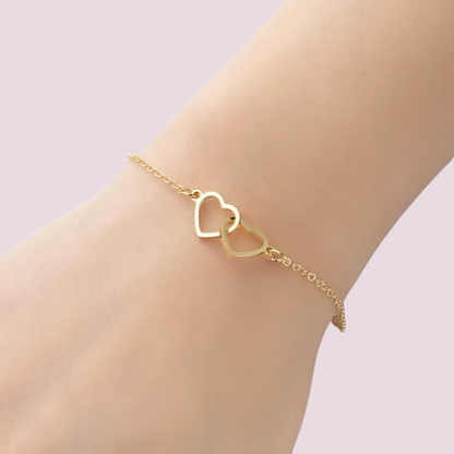 Acero Inoxidable - Pulsera “Doble Corazón” – LM®