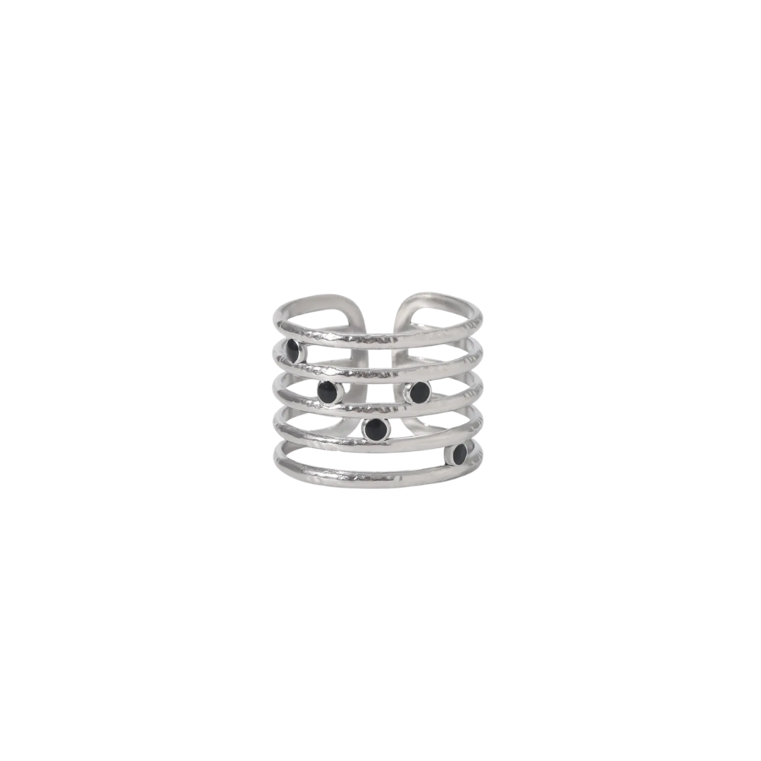 Oro 18K - Anillo “Espiral Nocturna” - LM®
