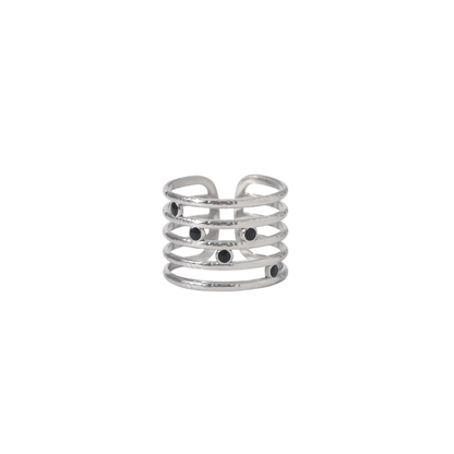 Oro 18K - Anillo “Espiral Nocturna” - LM®