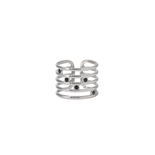 Oro 18K - Anillo “Espiral Nocturna” - LM®