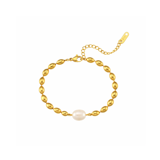 Oro 18K - Pulsera “Perla de Río” - LM®