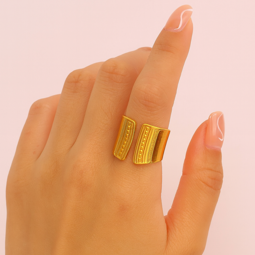 Oro 18K - Anillo “Tribal Chic” - LM®