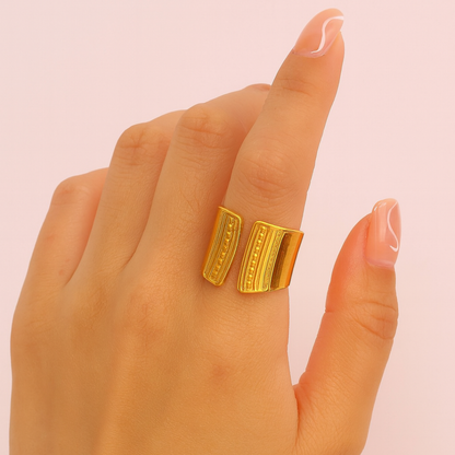 Oro 18K - Anillo “Tribal Chic” - LM®
