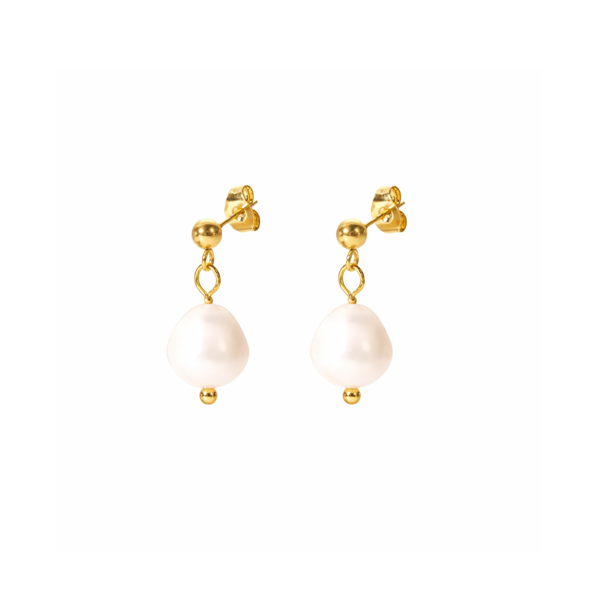 Oro 18K - Pendientes “Perla de Agua Dulce” - LM®