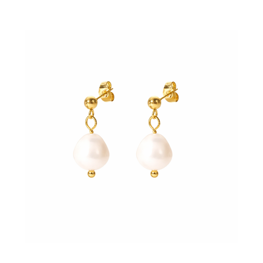 Oro 18K - Pendientes “Perla de Agua Dulce” - LM®