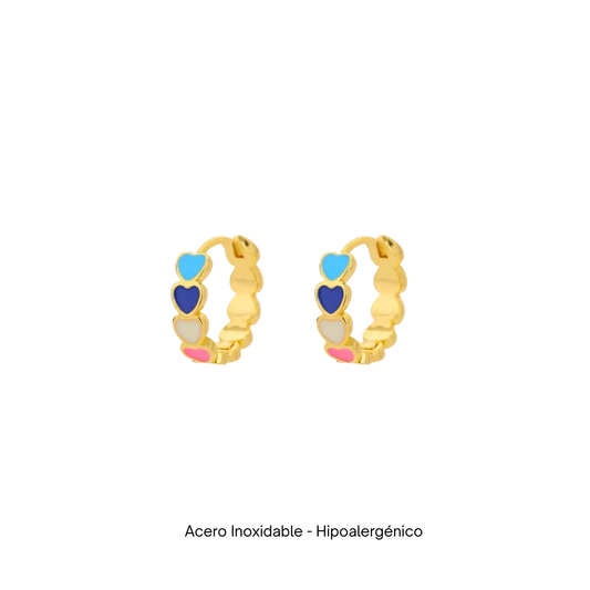 Acero Inoxidable - Pendientes Corazón a Corazón - LM®