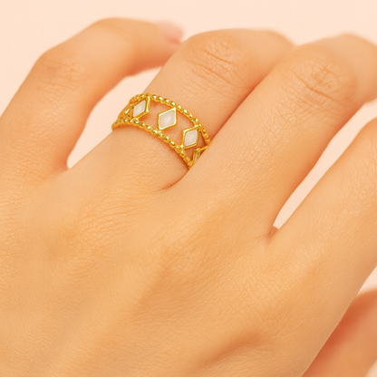 Oro 18K - Anillo “Geometría de Luz” - LM®