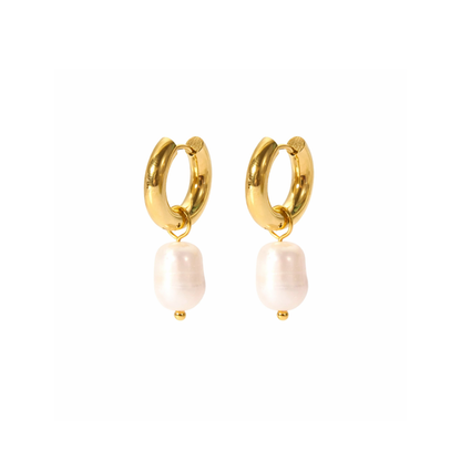 Oro 18K - Pendientes “Perla de Agua Dulce” - LM®