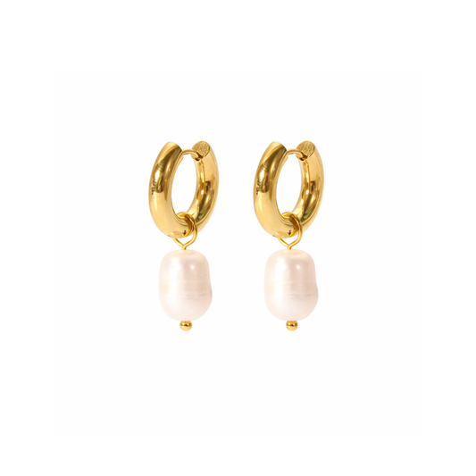 Oro 18K - Pendientes “Perla de Agua Dulce” - LM®