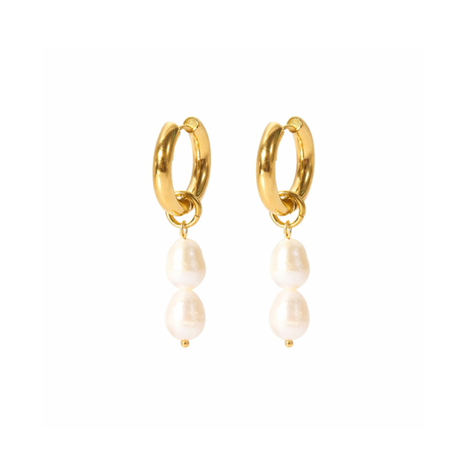 Oro 18K - Pendientes “Perla de Agua Dulce” - LM®