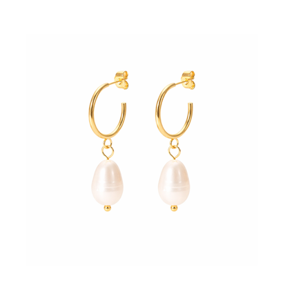 Oro 18K - Pendientes “Perla de Agua Dulce” - LM®