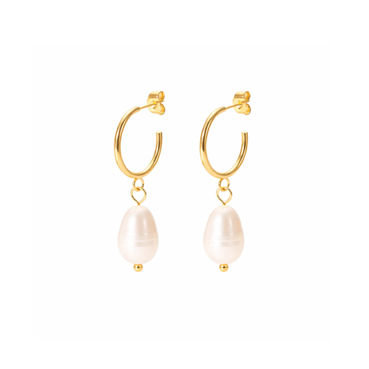 Oro 18K - Pendientes “Perla de Agua Dulce” - LM®