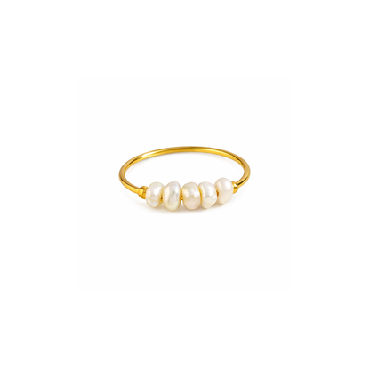 Oro 18K - Anillo “Perla de Agua Dulce Minimal” - LM®