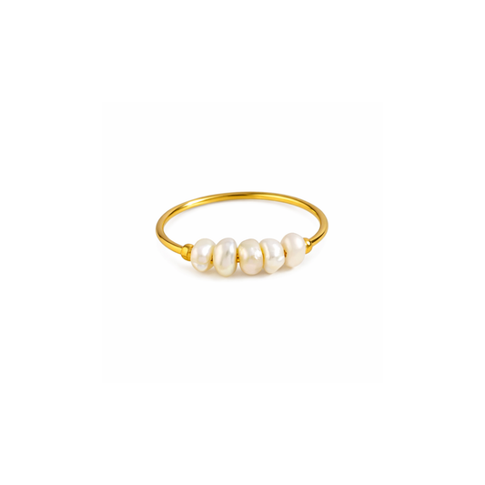 Oro 18K - Anillo “Perla de Agua Dulce Minimal” - LM®