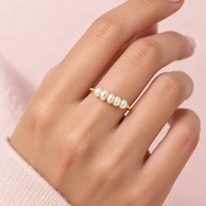 Oro 18K - Anillo “Perla de Agua Dulce Minimal” - LM®