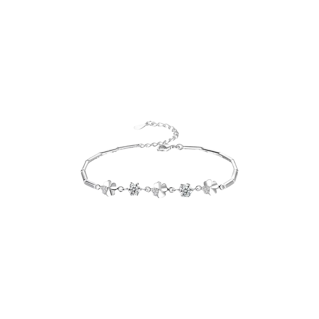 Acero y Plata S925 - Pulsera “Trébol de Luz” – LM®