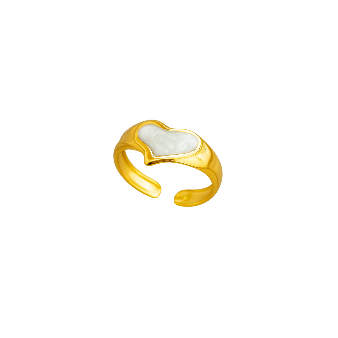 Oro 18K - Anillo “Corazón de Nácar” - LM®