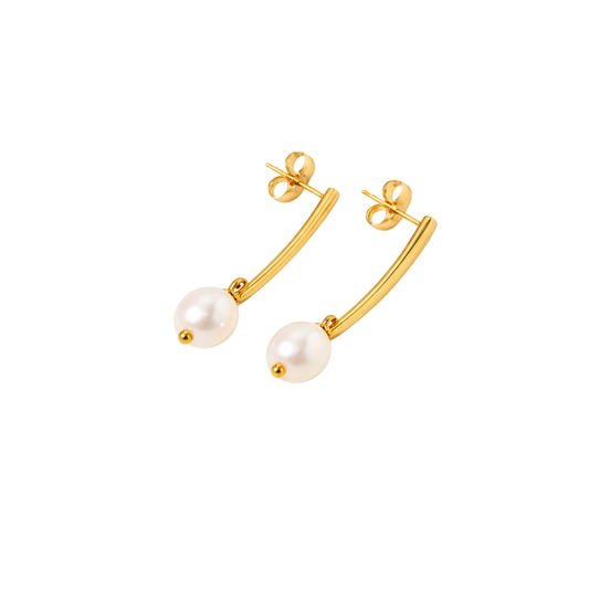 Oro 18K - Pendientes “Perla de Agua Dulce” - LM®