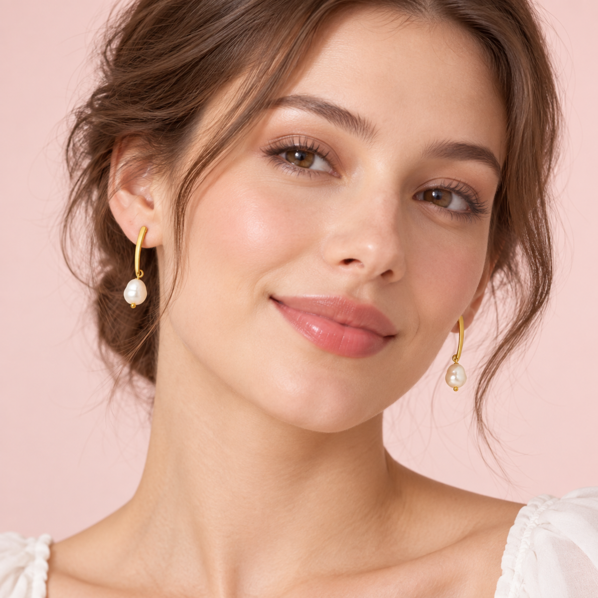 Oro 18K - Pendientes “Perla de Agua Dulce” - LM®