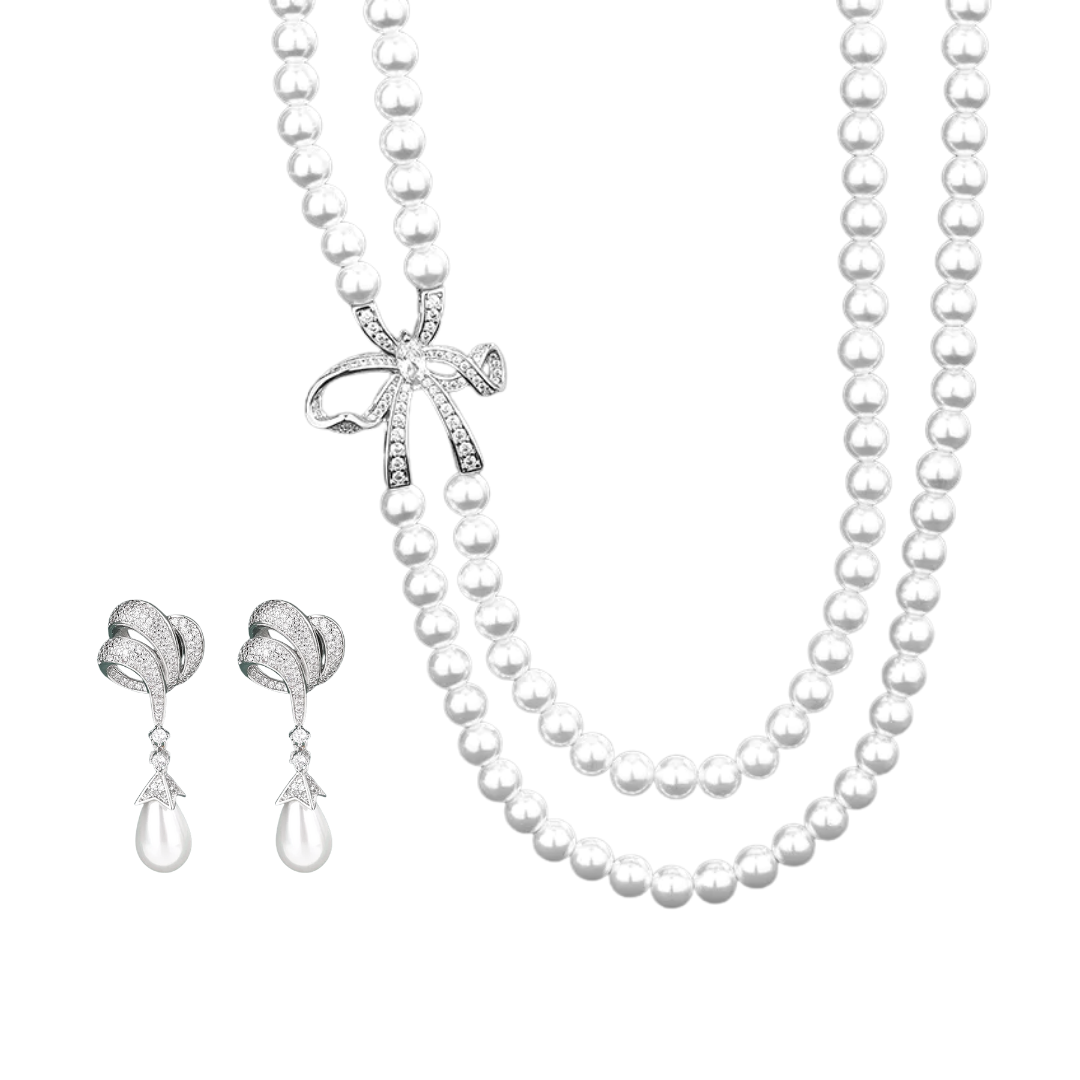 Acero y Plata S925 - Conjunto "Eternal Pearl Bride" - LM®