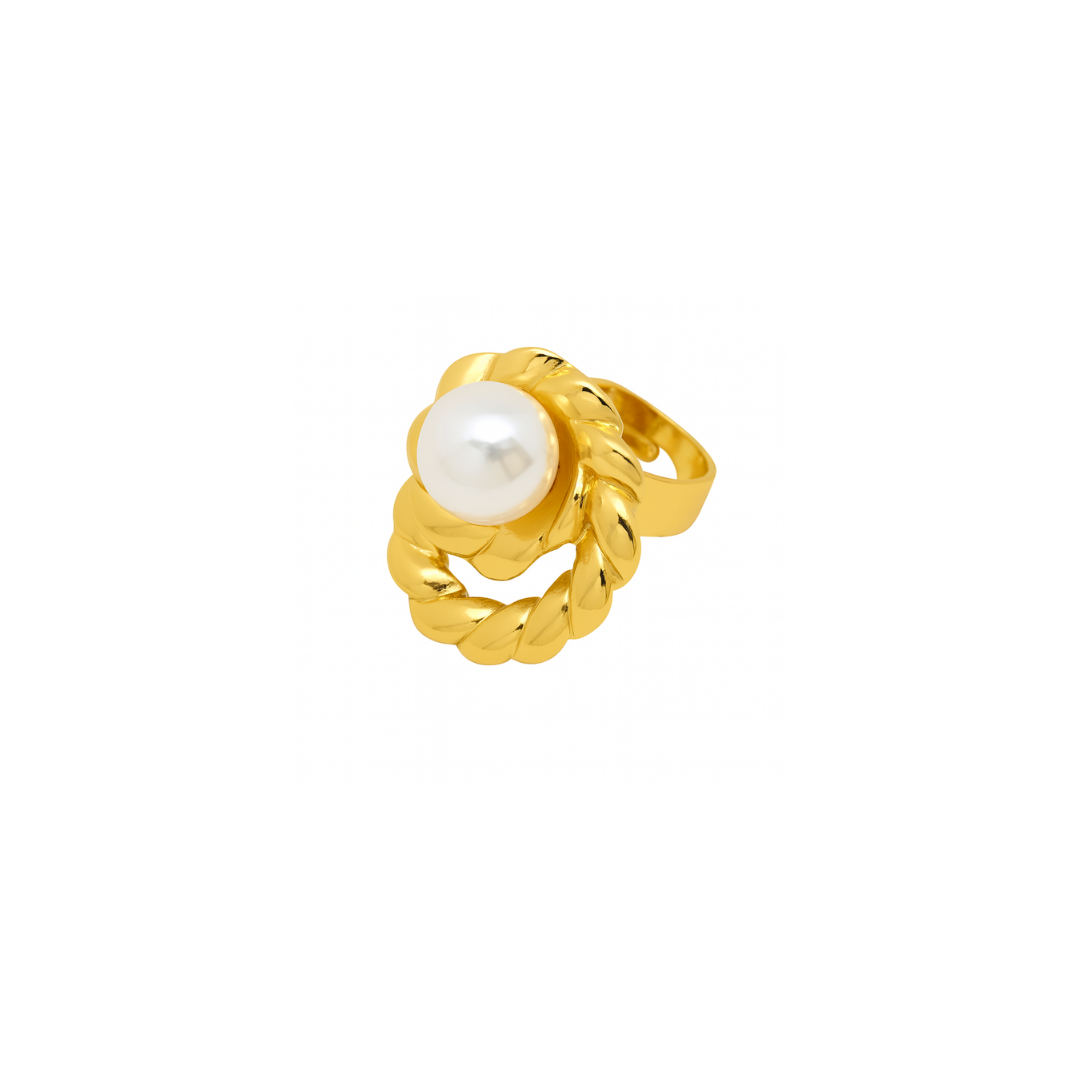 Oro 18K - Anillo “Perla Trenzada” - LM®