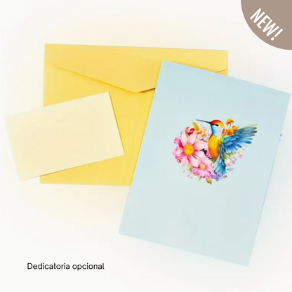 Tarjeta Pop-Up “Colibrí del Alma” - LM®