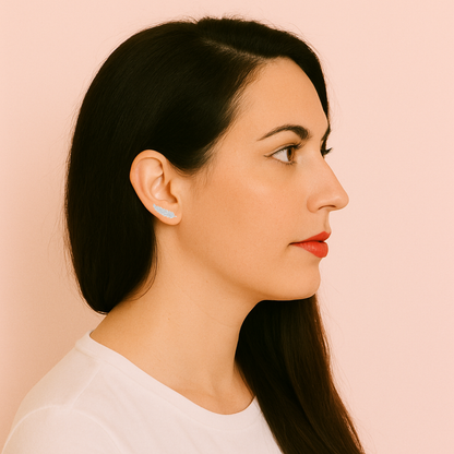 Acero y Plata S925 - Pendientes “Hoja de Luz” – LM®