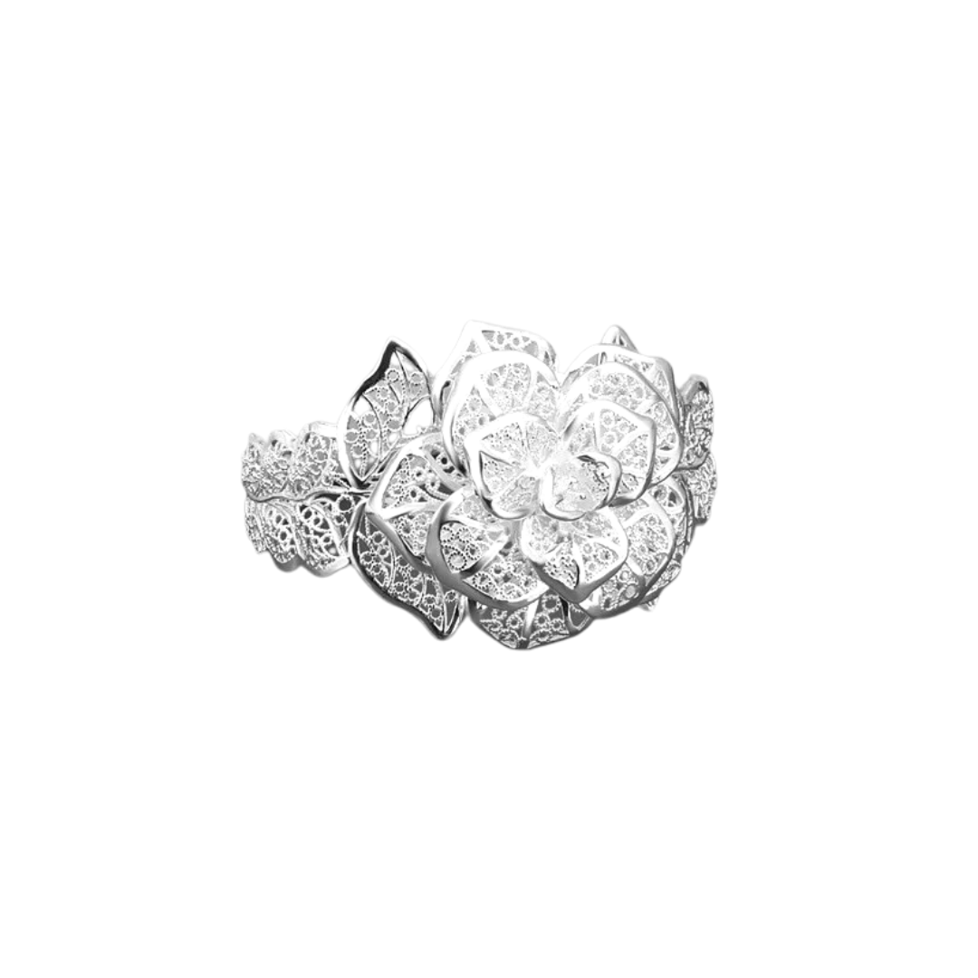 Acero y Plata S925 – Brazalete "Flor de Encaje" – LM®
