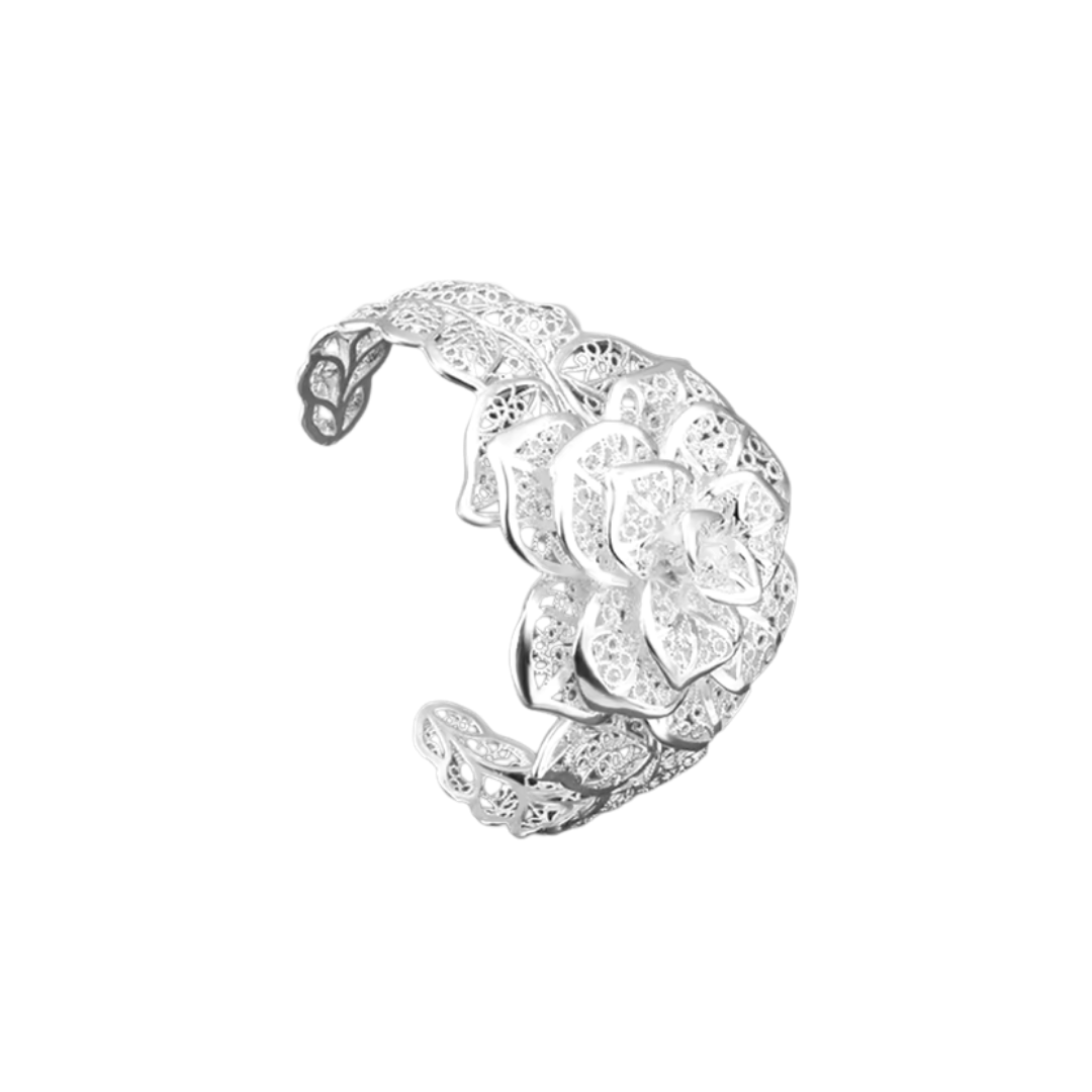 Acero y Plata S925 – Brazalete "Flor de Encaje" – LM®