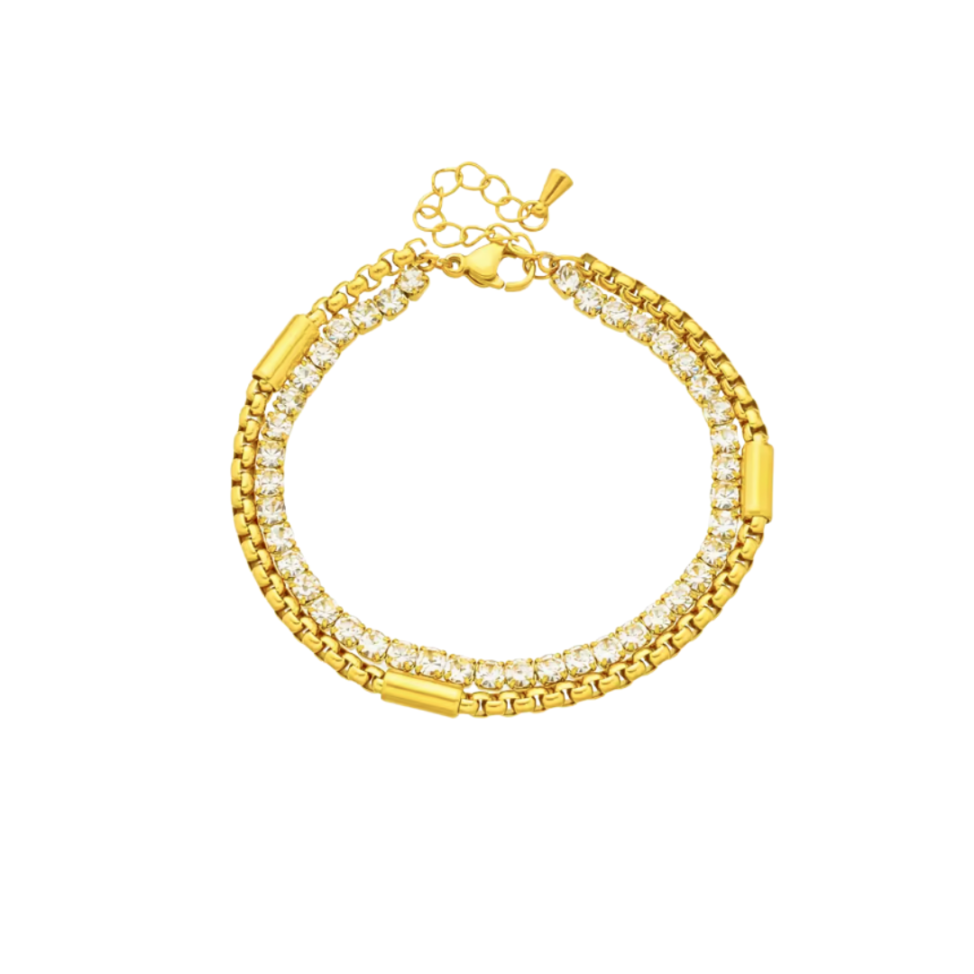 Acero Inoxidable - Pulsera “Elegancia Dorada” - LM®