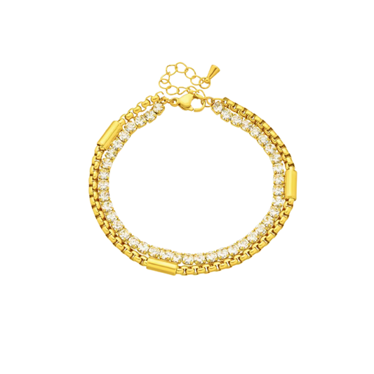 Acero Inoxidable - Pulsera “Elegancia Dorada” - LM®