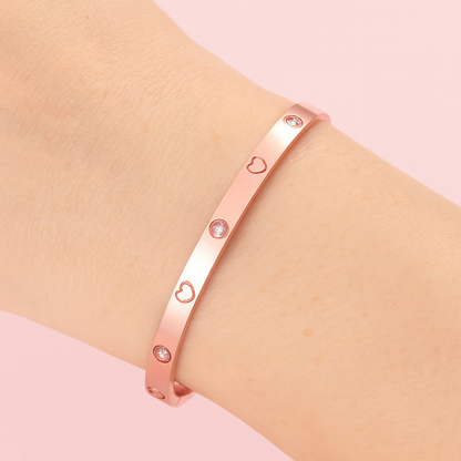 Acero Inoxidable - Brazalete Solidario “Corazones de Amor” - LM®