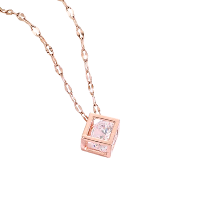 Acero Inoxidable - Colgante Solidario Cubo Brillante - LM®