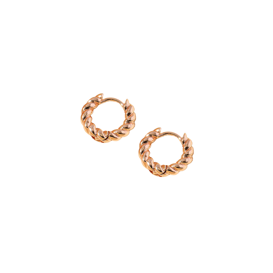 Oro 18K - Pendientes Solidarios “Twist Hoops” - LM®