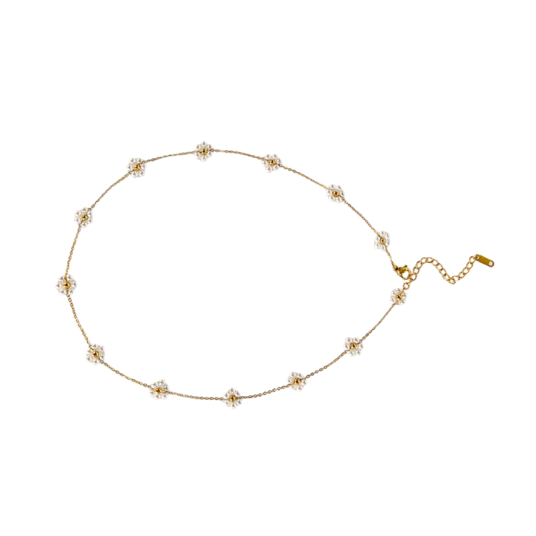 Oro 18K - Conjunto “Pearl Flowers” - LM®